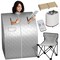 Steamspa Portable 1-Person 2-Liter Steam Generator Indoor Home Sauna, Digital Controller and Folding Chair SP-SS0004-1P - alternate 1